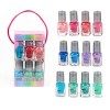 INCA Set 12 Vernis à Ongles pour Enfants - Lavable à leau - Facile à Enlever au Lavage à la Main - Vernis à Ongles pour Fill