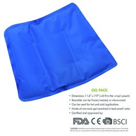 Shin/Calf Support Wrap avec Gel Pack pour la thérapie par le chaud/froid: Compression et soulagement de la douleur sur les at