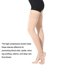 Manchons de Compression sur Toute la Longueur, 1 Paire de Manchons de Soutien pour les Jambes, Collants de Compression, 23 à 