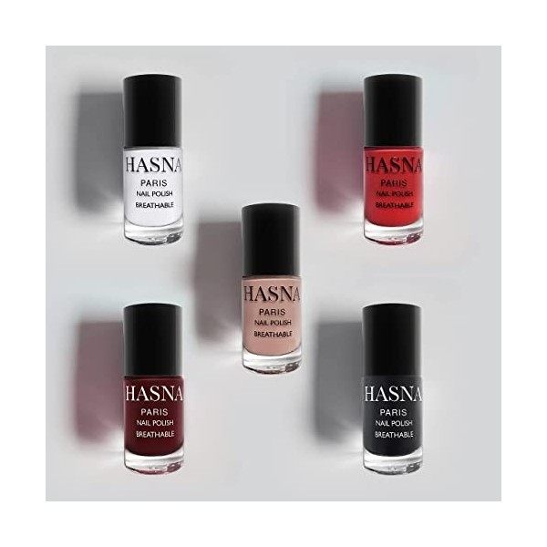 Hasna Paris - Vernis à Ongles Halal - Collection Privé - Éco-Responsable - Brillance et Longue Tenue - Facile à appliquer - l