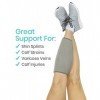 Attelle de mollet Vivid - Support de tibia réglable - La bande de compression de la jambe inférieure augmente la circulation 