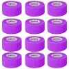 Amathings Lot de 12 pansements adhésifs Mauve 2,5 cm de large 4,5 m de long Pour les doigts Sans colle