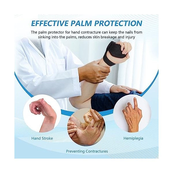 Protecteur de paume pour contracture de la main,Coussins de paume doux pour les contractures des doigts,Palm Grip pour la réa