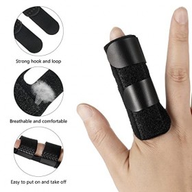 Xinzistar Réglable Attelle de Doigt, Support Métallique Intégré pour Soulager Les Douleurs Articulaires Convient à Tous Les D