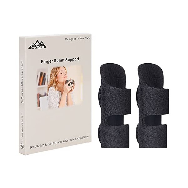 supregear Attelles de Doigt, Lot de 2 Attelles de Doigt Réglables et Réutilisables avec Barre en Aluminium Amovible pour Inde