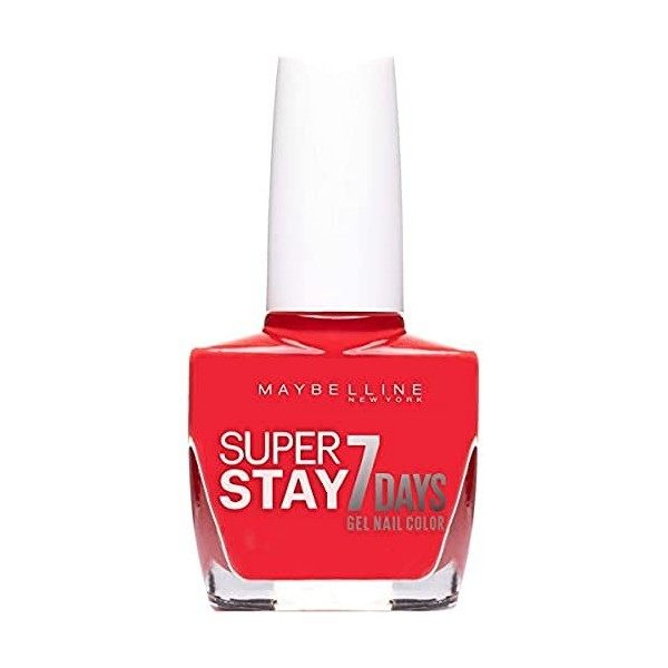 Maybelline New York – Vernis à Ongles Professionnel – Technologie Gel – Super Stay 7 Days – Teinte : Rouge Passion 08