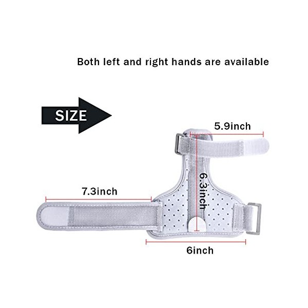 Attelle de soutien du pouce pour main gauche et droite - Stabilisateur universel pour pouce et poignet - Pour arthrite, entor