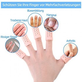 20 Pcs Protecteur de Doigt, Respirant Protège Doigt, Protecteur de Doigt de Gel, Elastique Doigtiers Silicone, Pour les Doigt