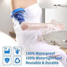 Bukihome - Housse de protection étanche pour bras de douche - Réutilisable - Étanche - Pour bras cassé, poignet et main
