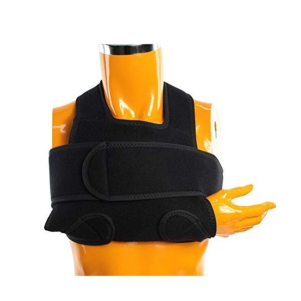 Armor - Maintien de Bras Bandoulière Réglable avec Bandage Respirant Support de Bras pour Récupération de Fracture Épaules Bl