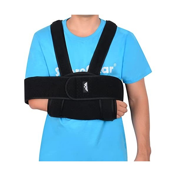 supregear Écharpe de Bras Immobilisateur dépaule, Réglable Confortable Élingue dimmobilisation du Bras dépaule Attelle de 