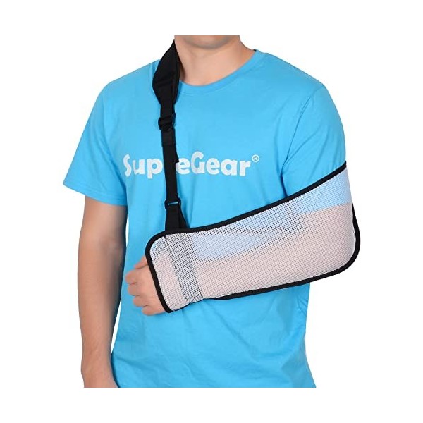 supregear Écharpe de Bras, Sling Bras Écharpe de Bras en Maille, Bride Dimmobilisation de Bras Dépaule Légère Support de St