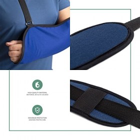 Ortones | Écharpe attelle dépaule | Sling Fermé Immobilisateur de Bras | Taille Universelle | Pour Gauche et Droite | Bleu
