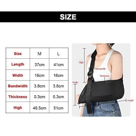 WQEPYY Écharpe de Bras, Réglable Léger Confortable épaule Immobilisateur Bras Sling Respirant épaule Soutien Pour Bras/Main/C