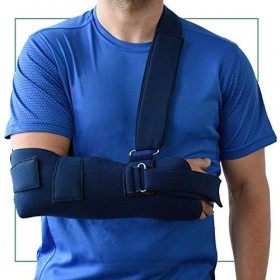 ORTONES | Écharpe attelle dépaule | Sling Immobilisateur de Bras | Taille Universelle | Pour Gauche et Droite | Bleu