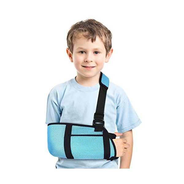 Écharpe Platre Enfant, Attelle Bras Gauche Ou Droit, Maintien Du Bras Médicale, Bandage Immobilisation Épaule Bras avec Sangl