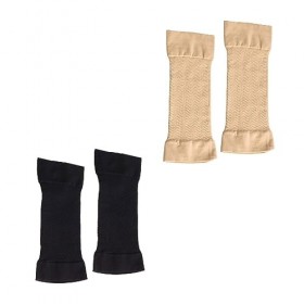 jeufun Lot de 2 paires de bras élastiques pour femme - Brûleur de graisse - Bras de compression élastique - Pour femme et fil