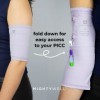PICCPerfect PICC Line Cover par Mighty Well : manchon PICC doux au toucher pour le haut du bras | acier, taille S
