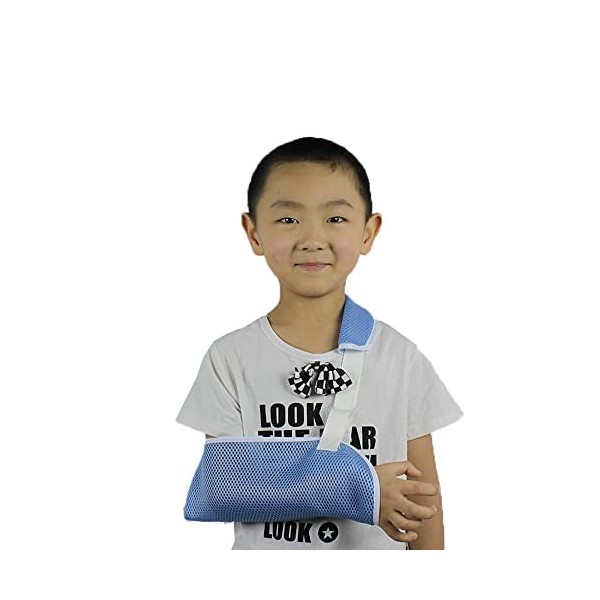 DZOZO Écharpe de bras respirante pour enfant - En maille avec épaulière rembourrée - Pour enfants - Soutien padiatrique - Imm