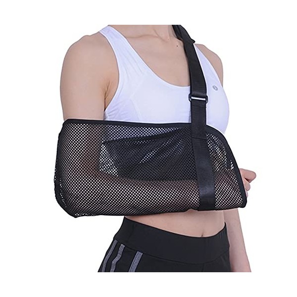 DZOZO Sangle de bras réglable en maille pour immobiliser lépaule et le bras - Respirant - Stabilisateur dépaule droite et g