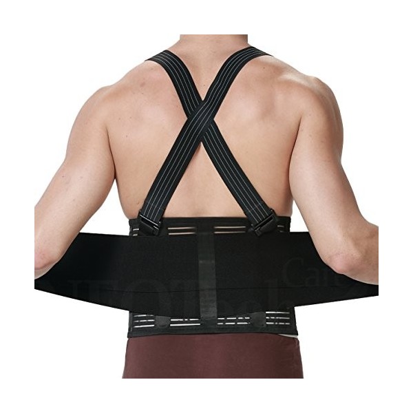 NEOtech Care Ceinture lombaire avec bretelles | Travail, Chantier | Soutien du dos compression réglable, correction posture 