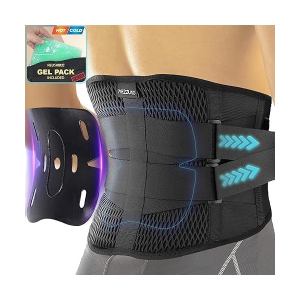 Nouvelle Ceinture Lombaire Homme et Femme avec Support Amovible - Ceinture Abdominale Homme et Femme avec Compresse de Chaleu