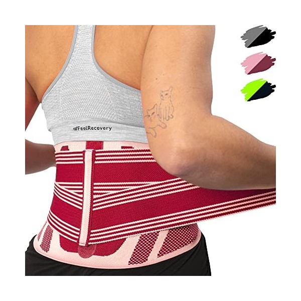 Ceinture Lombaire Maintien Homme et Femme - Soutien Dorsal pour Travail, Sports et Musculation - Ceinture du Bas du Dos Sciat...