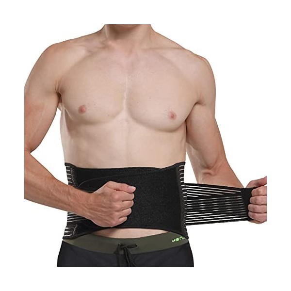 Ceinture Lombaire Bandage Dorsal Avec Entretoises de Soutien de Tension Réglables de Soutien Dorsale Respirante pour Soulager