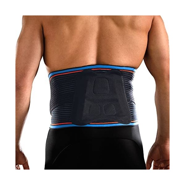 Thuasne Sport - Ceinture de Soutien Lombaire - Lombalgie, Entorse Discale/Lombaire, Mal de Dos - Baleines Dorsales et Abdomin