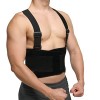 FITTOO Support Dorsal Lombaire avec Sangles élastiques réglables Ceinture de Soutien Lombaire réglable pour Les douleurs lomb