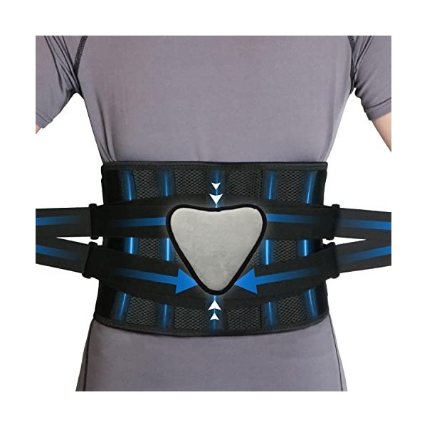 Ceinture Lombaire, Ceinture de Soutien Lombaire pour Hommes et Femmes, Soutien Dorsal Inférieur avec Coussin Lombaire, Orthès