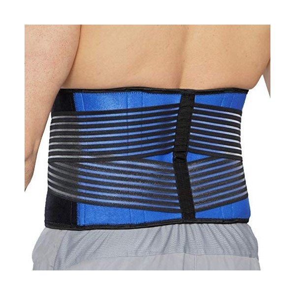 NEOtech Care Ceinture lombaire en néoprène avec sangles de compression doubles, support au bas du dos - Soutien vertèbres No