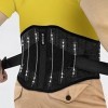 Aollop Ceinture de soutien dorsal et épaule – Soutien lombaire avec 6 baleines de soutien respirantes, correcteur de posture 