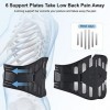 Aollop Ceinture de soutien dorsal et épaule – Soutien lombaire avec 6 baleines de soutien respirantes, correcteur de posture 