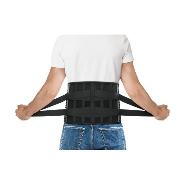 TECH THERAPEUTICS Ceinture Lombaire Femme et Homme - Ceinture Dorsale pour la Musculation, le Sport ou le Travail - Ceinture 