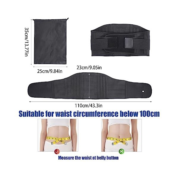 Ceinture Lombaire Homme et Femme, Ceinture de Maintien Dos Soulage la Douleur et les Tensions, Lombaire Réglable Dorsale avec