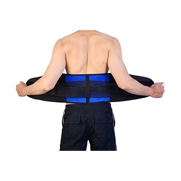 Corps et base TM, réglable en néoprène double Traction Soutien lombaire Bas du dos Ceinture Brace Soulagement de la douleur