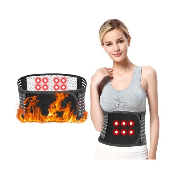 Ceinture chauffante, Bandeau Lombaire Support du dos, Ceinture Lombaire de soutien, Bandeau Lombaire Chauffant, Thermique dan