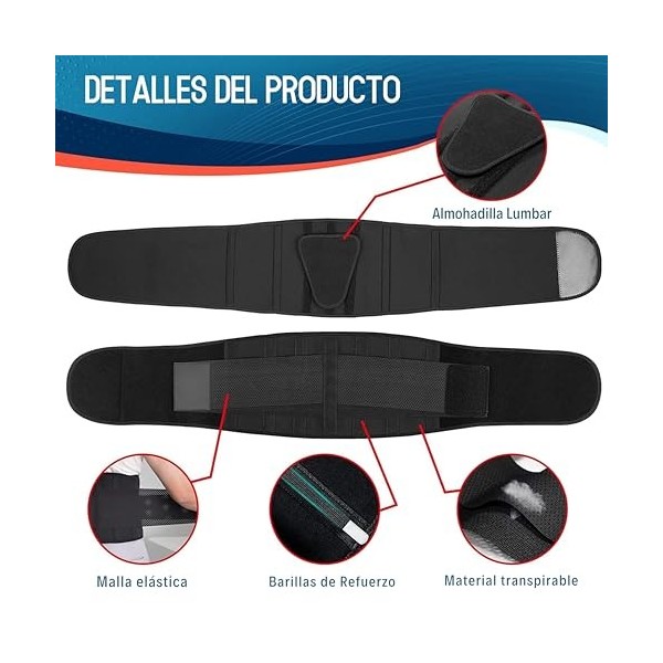 Ceinture lombaire pour homme et femme - Ceinture lombaire pour soulager la douleur et corriger la posture - Correcteur de pos