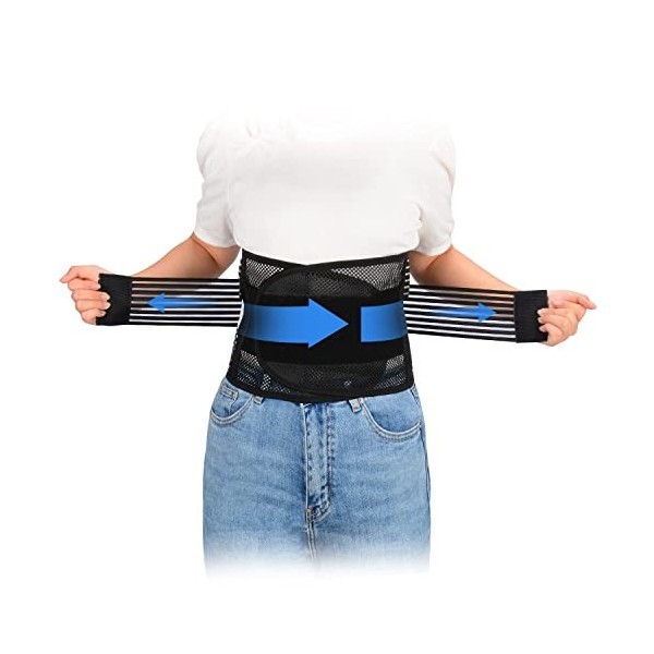 supregear Ceintures Lombaires, Support Dorsal Réglable et Respirant pour le Bas du Dos Ceinture de Soutien Lombaire pour Homm