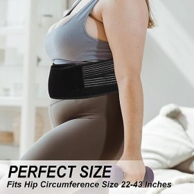 PEUTIER Ceinture&nbsp;Lombaire&nbsp;Réglable&nbsp;, 56-110&nbsp;cm Ceinture de Soutien Grossesse Ceinture Articulaire Si pour Homme Femme Ceintur