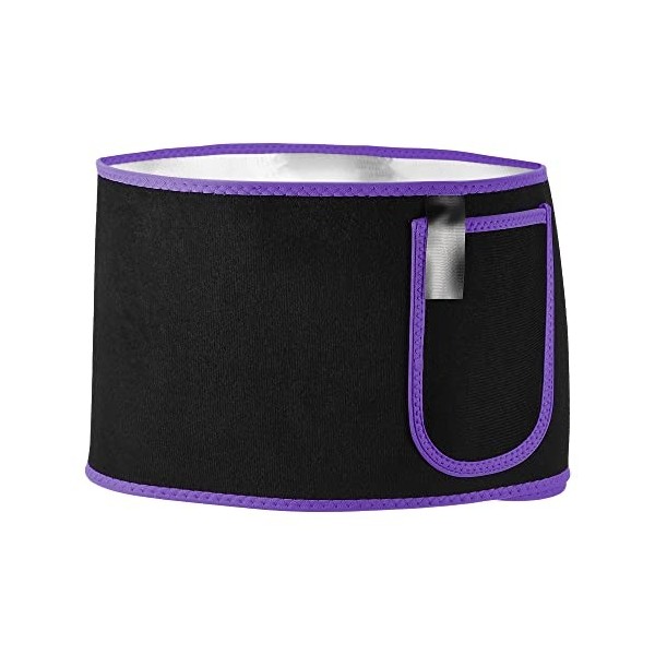 VOCOSTE Unisexe Taille Entraîneur, Taille Tondeuse Ceinture Minceur Estomac Envelopper pour Entraînement, Violet