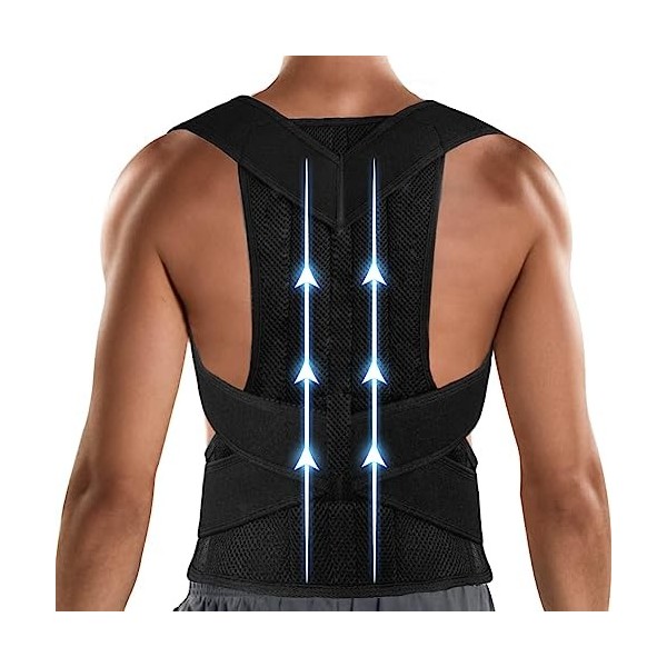 XOPOZON Ceinture de soutien dorsal pour homme et femme, stabilisateur de dos, réglable, soutien lombaire, soutien dorsal, amé