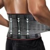 VAKOWOO Ceinture de soutien dorsal pour homme et femme - Cinq stabilisateurs - Ceinture de soutien lombaire avec doubles sang