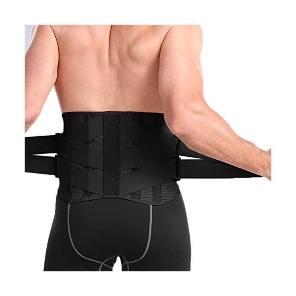 USUN Ceinture Lombaire Ceinture Dorsale Pour Hommes et Femmes-Lombaire Pour Soulagement de a Douleur,Avec Sangles de Compress