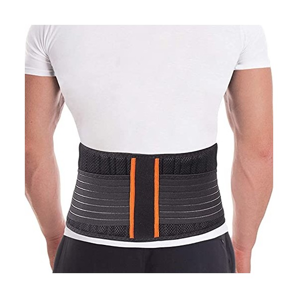 Ceinture Lombaire et Dorsale de Maintien Soulagement de Douleur Soutien le Bas du Dos Band Elastique Homme et Femme 18 cm N