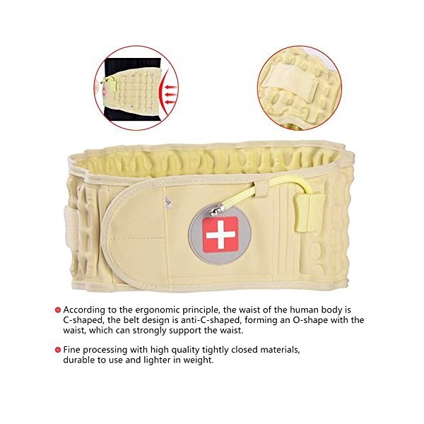 Ceinture gonflable - Support Dos Ceinture Lombaire douleur de décompression de ceinture de taille de soins de santé gonflable