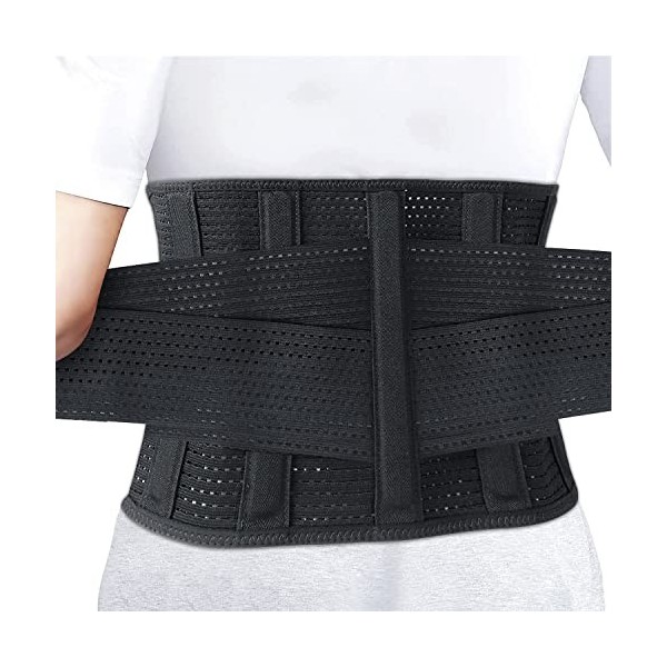 SYXUPAP Ceinture de Soutien du Dos - Respirante Mesh Ceinture Lombaire pour Soulagement des Lombaires Inférieurs, pour Homme 