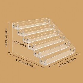 Benbilry Organiseur de vernis à ongles en acrylique à 6 niveaux, pour huiles essentielles également, transparent
