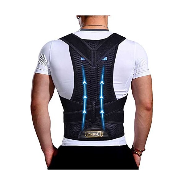 Soutien dorsal - Ceinture de correction améliorée avec poche - Correcteur de posture pour hommes et femmes - Align Spine - So